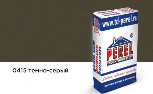 Цветная декоративная затирочная смесь Perel RL темно-серая Зима